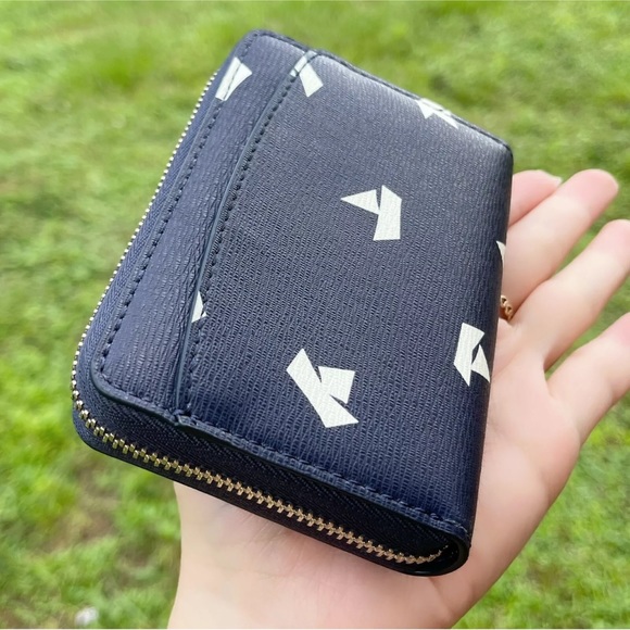 Kate Spade Spencer Paper Boats Zip Cardholder Card Case Wallet - Picture 3 of 5